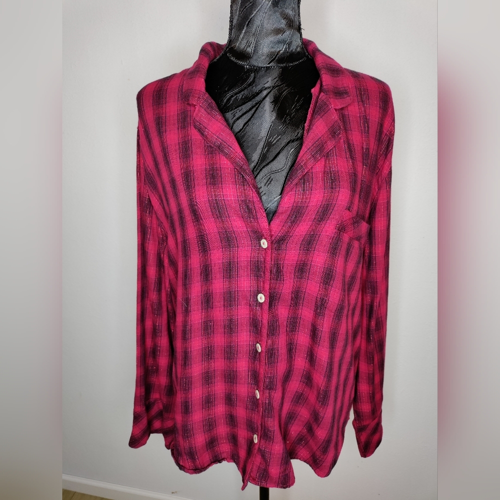 Victoria's Secret Fuchsia Plaid Pajama Set - Picture 2 of 14